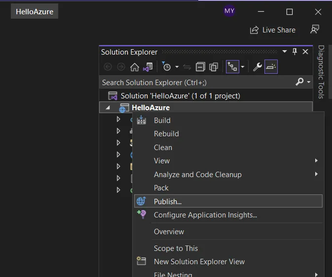 Publish from Visual Studio